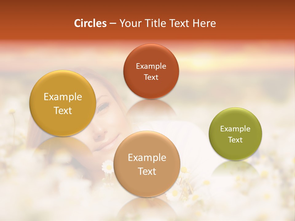 Laying In Grass Sunset Pretty PowerPoint Template