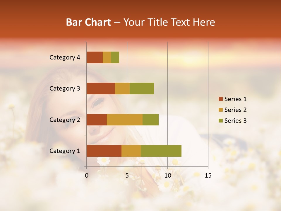 Laying In Grass Sunset Pretty PowerPoint Template