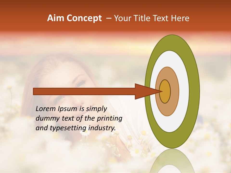 Laying In Grass Sunset Pretty PowerPoint Template