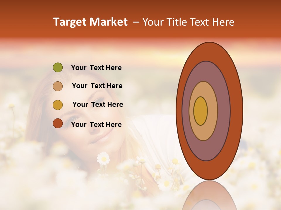 Laying In Grass Sunset Pretty PowerPoint Template