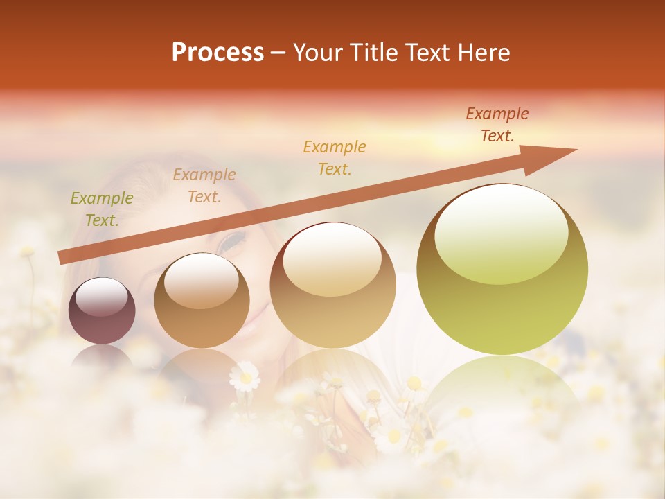 Laying In Grass Sunset Pretty PowerPoint Template