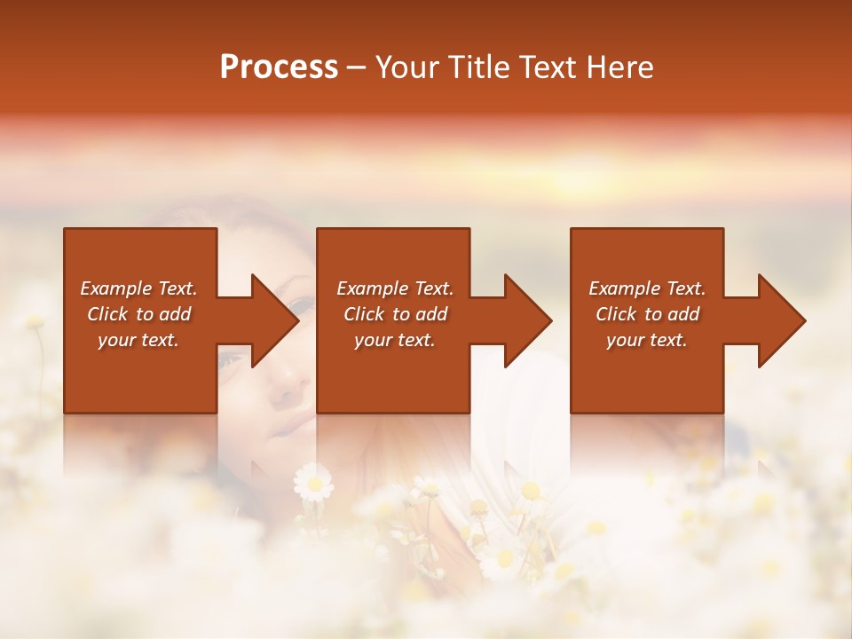 Laying In Grass Sunset Pretty PowerPoint Template