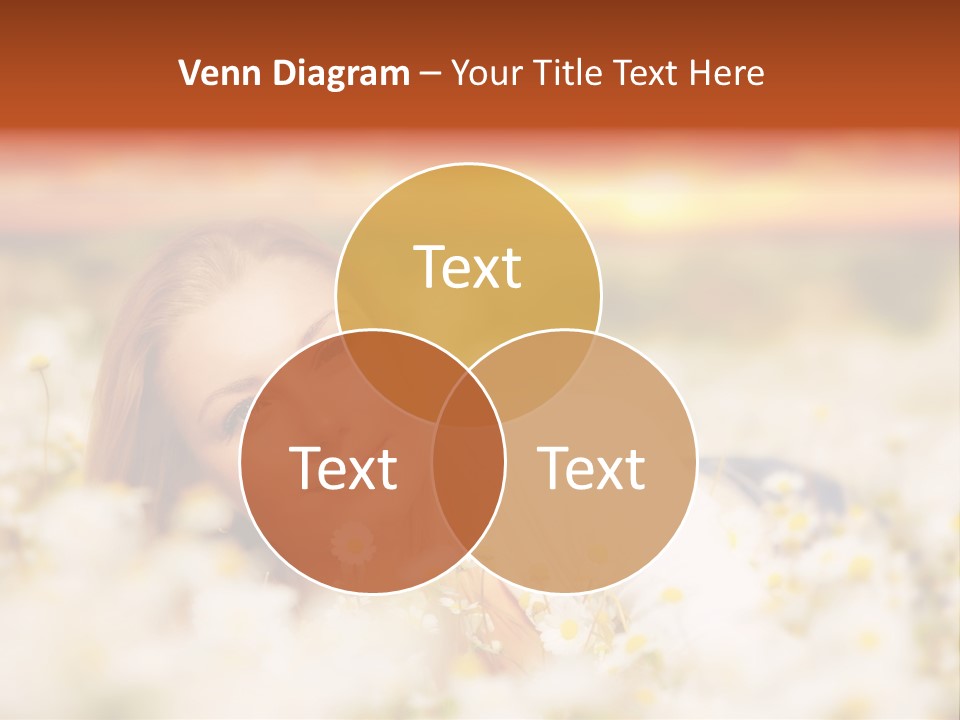 Laying In Grass Sunset Pretty PowerPoint Template