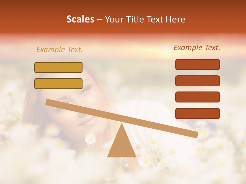 Laying In Grass Sunset Pretty PowerPoint Template