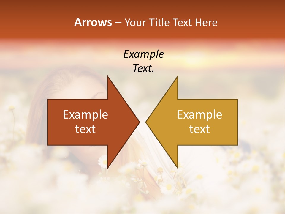 Laying In Grass Sunset Pretty PowerPoint Template