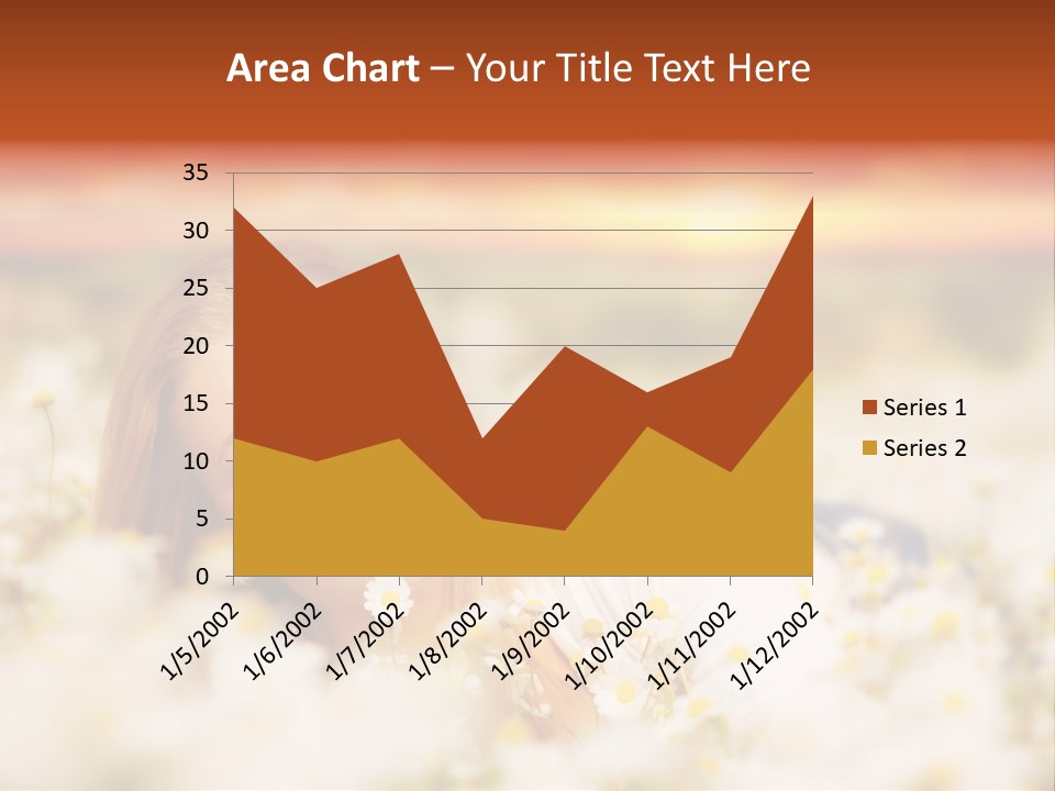 Laying In Grass Sunset Pretty PowerPoint Template