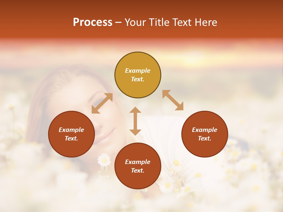 Laying In Grass Sunset Pretty PowerPoint Template