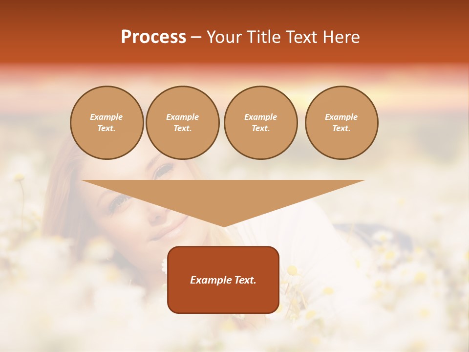 Laying In Grass Sunset Pretty PowerPoint Template