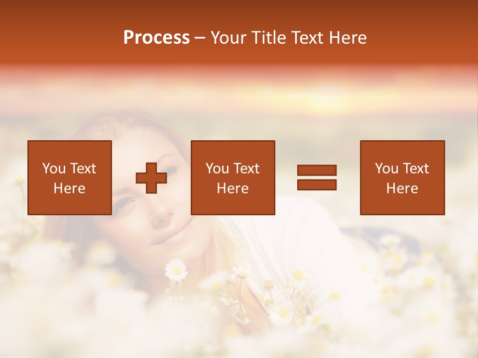 Laying In Grass Sunset Pretty PowerPoint Template