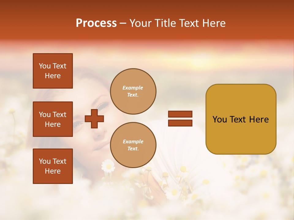 Laying In Grass Sunset Pretty PowerPoint Template