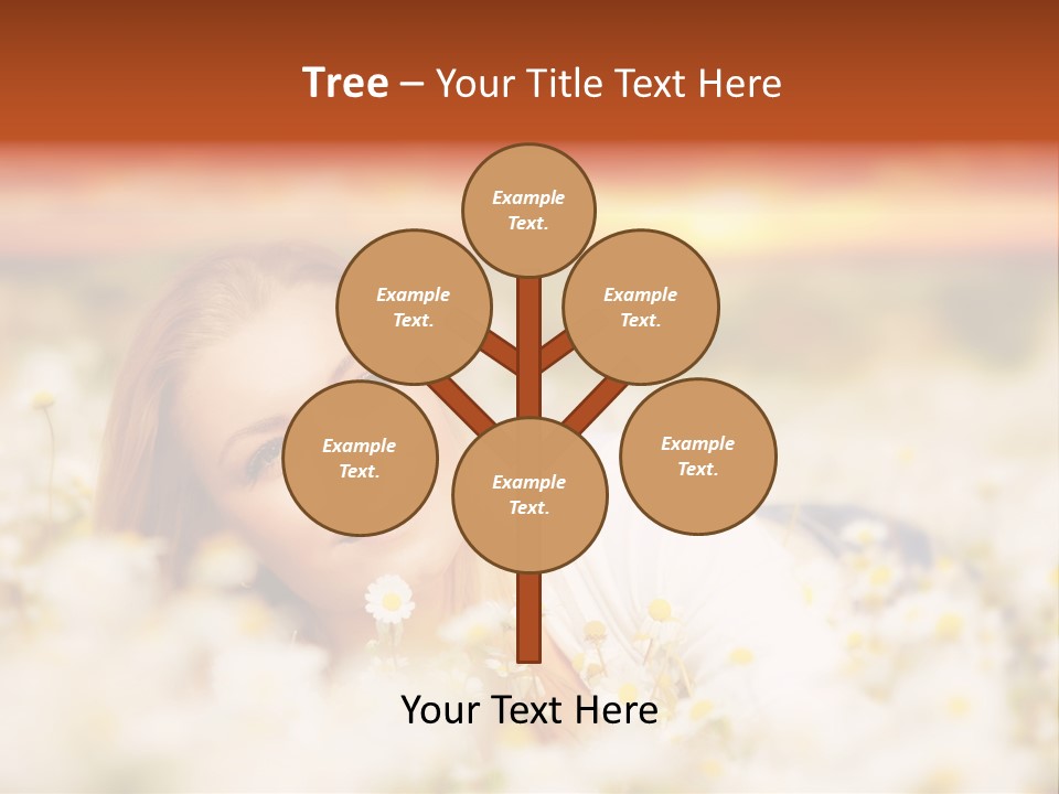 Laying In Grass Sunset Pretty PowerPoint Template