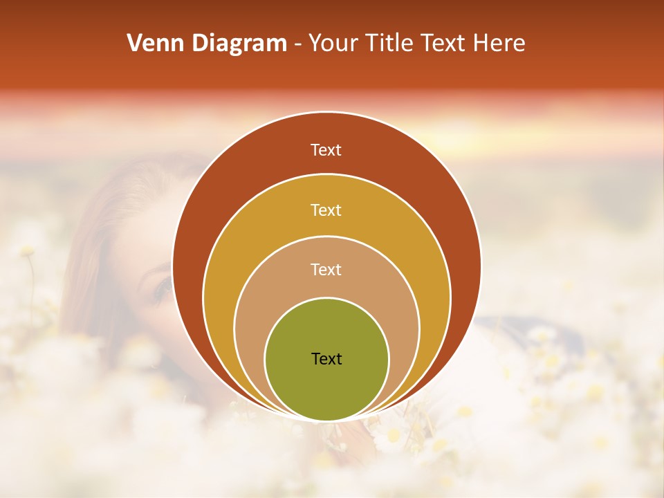 Laying In Grass Sunset Pretty PowerPoint Template