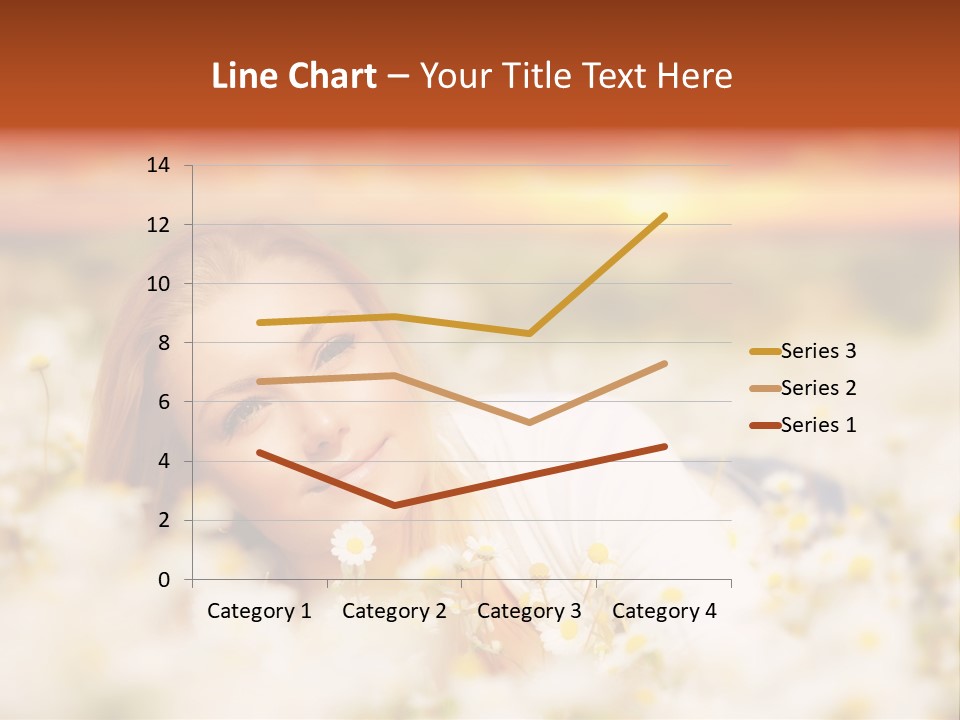 Laying In Grass Sunset Pretty PowerPoint Template