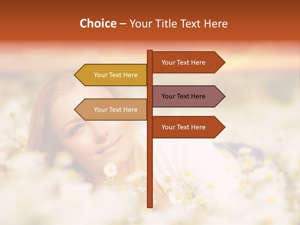 Laying In Grass Sunset Pretty PowerPoint Template