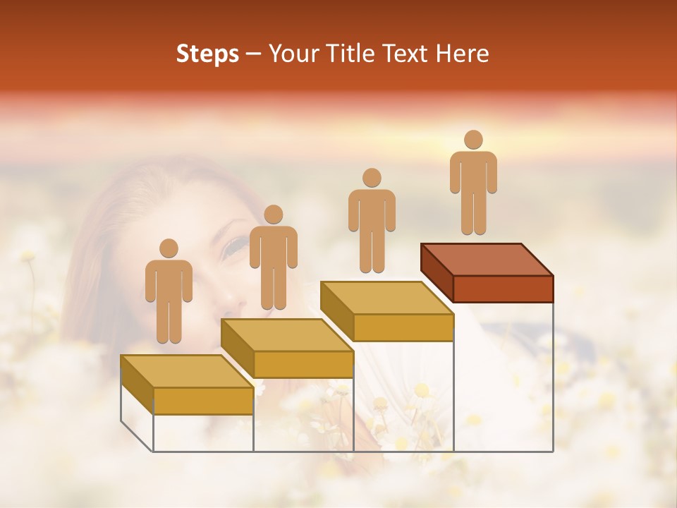 Laying In Grass Sunset Pretty PowerPoint Template