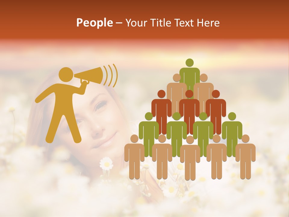 Laying In Grass Sunset Pretty PowerPoint Template