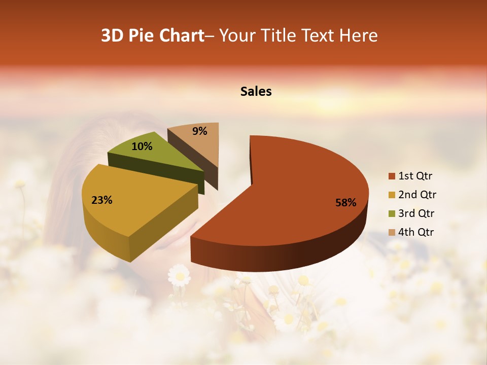 Laying In Grass Sunset Pretty PowerPoint Template