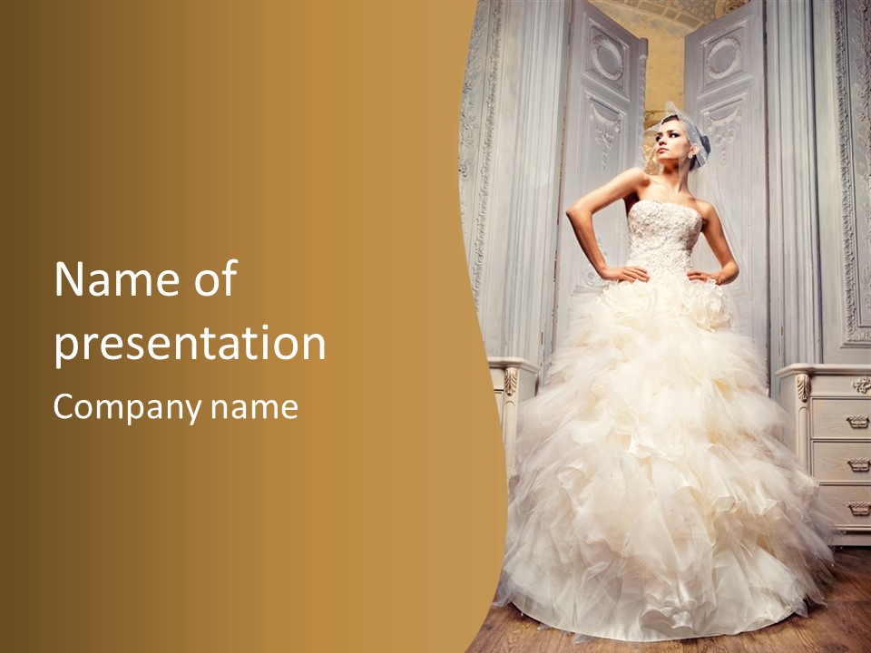 Portrait Dress Museum PowerPoint Template