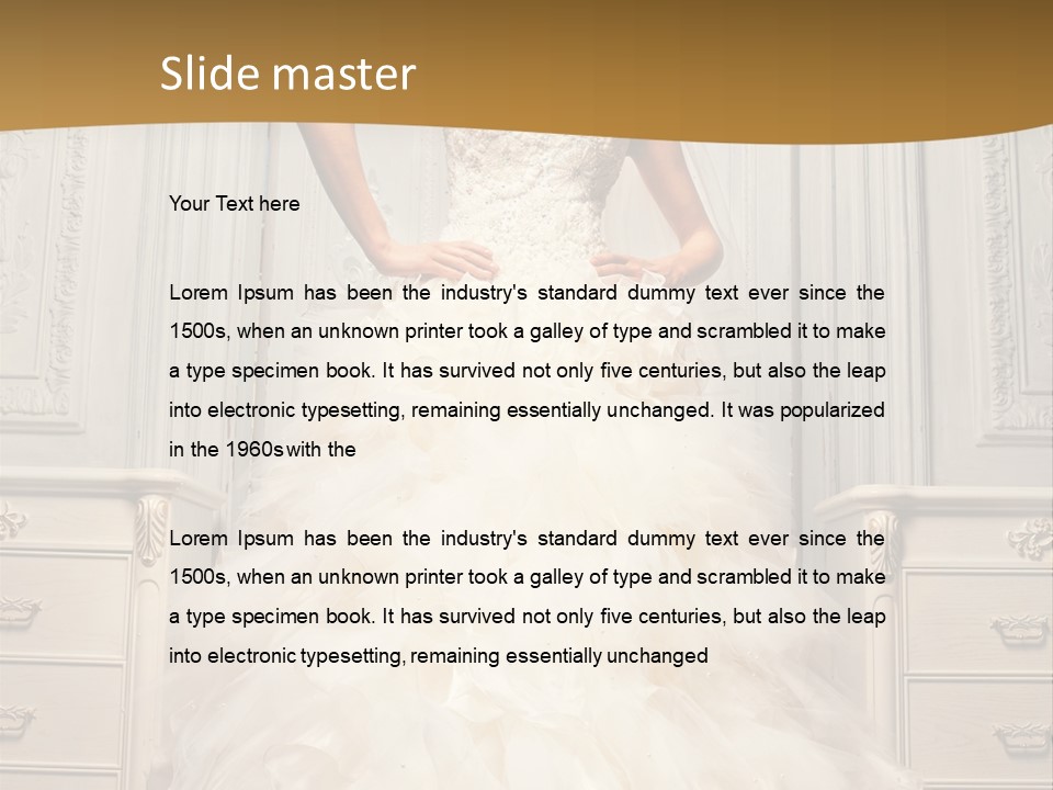 Portrait Dress Museum PowerPoint Template