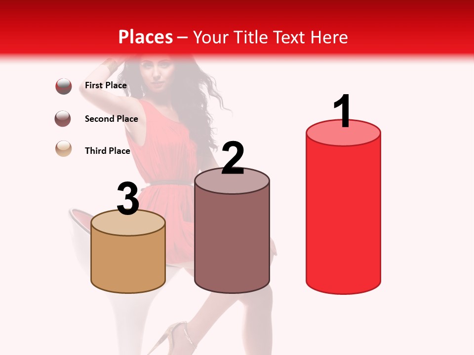 Attractive Sensual Brunette PowerPoint Template