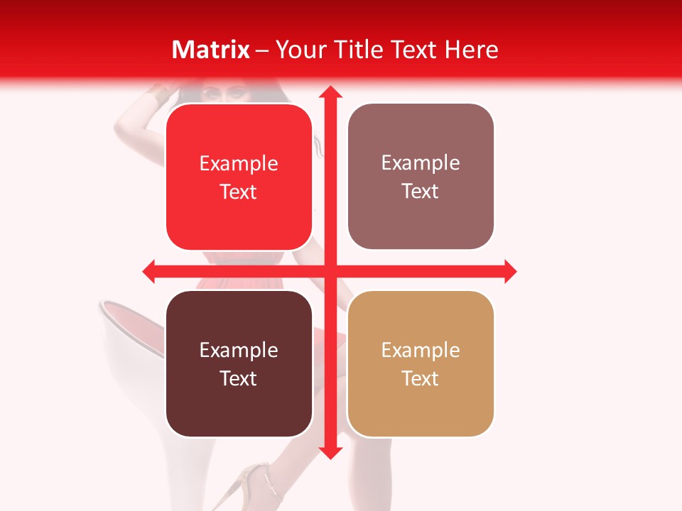 Attractive Sensual Brunette PowerPoint Template