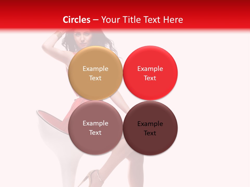 Attractive Sensual Brunette PowerPoint Template