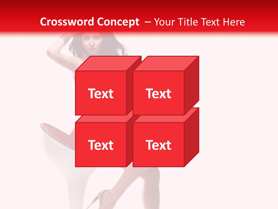 Attractive Sensual Brunette PowerPoint Template