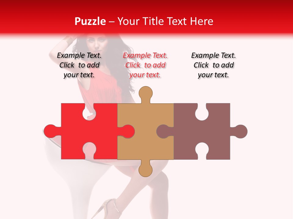 Attractive Sensual Brunette PowerPoint Template