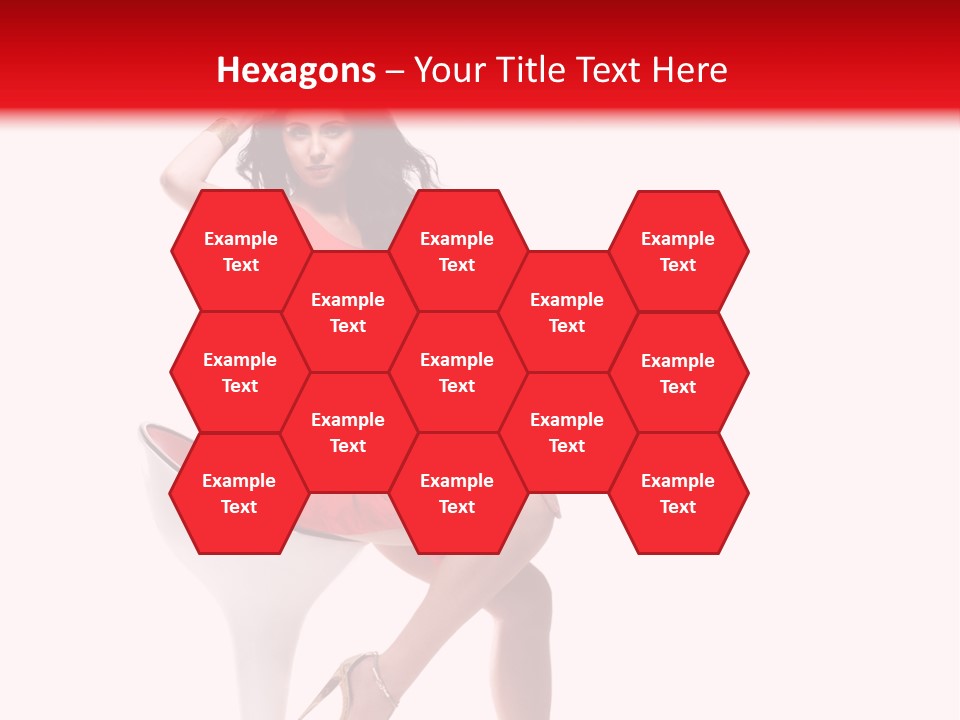 Attractive Sensual Brunette PowerPoint Template