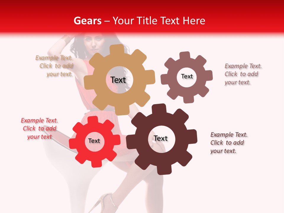 Attractive Sensual Brunette PowerPoint Template