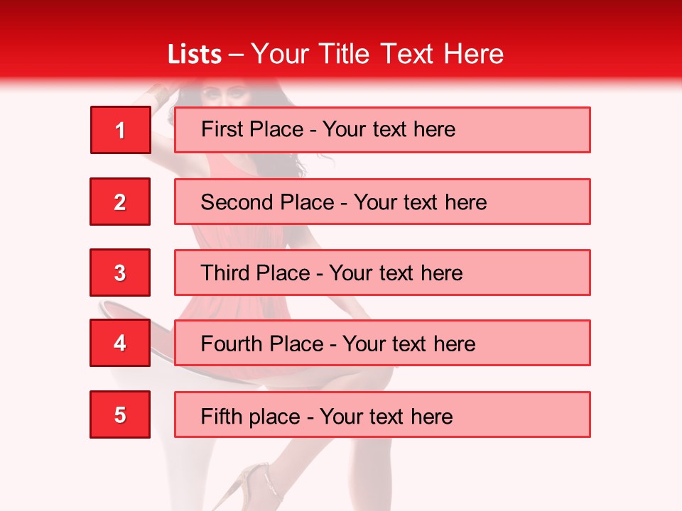 Attractive Sensual Brunette PowerPoint Template