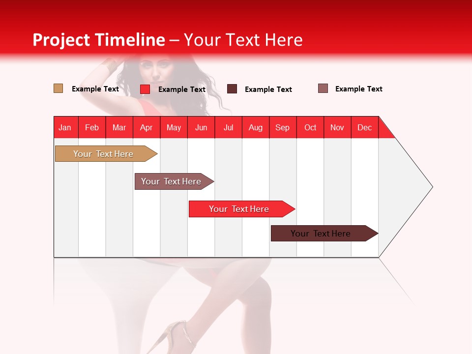 Attractive Sensual Brunette PowerPoint Template