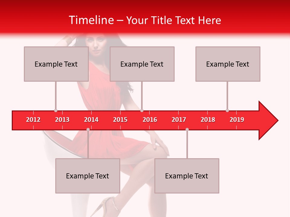 Attractive Sensual Brunette PowerPoint Template