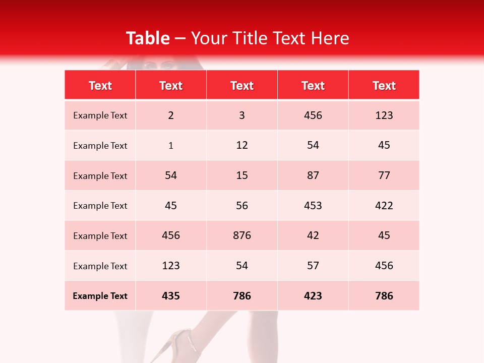 Attractive Sensual Brunette PowerPoint Template