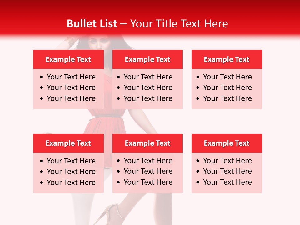 Attractive Sensual Brunette PowerPoint Template