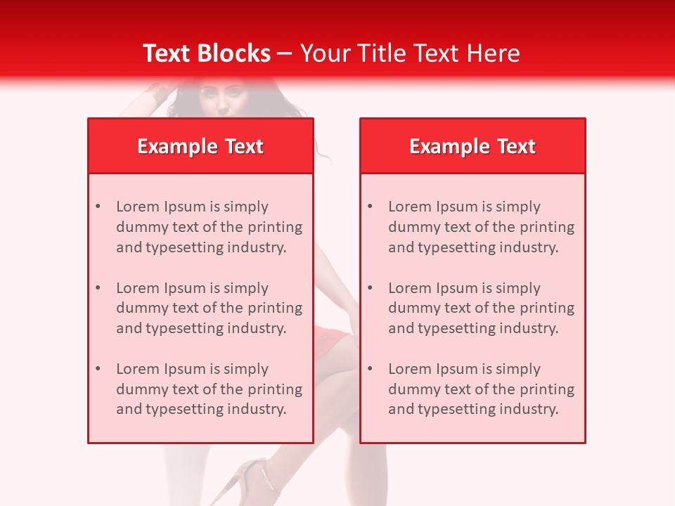 Attractive Sensual Brunette PowerPoint Template