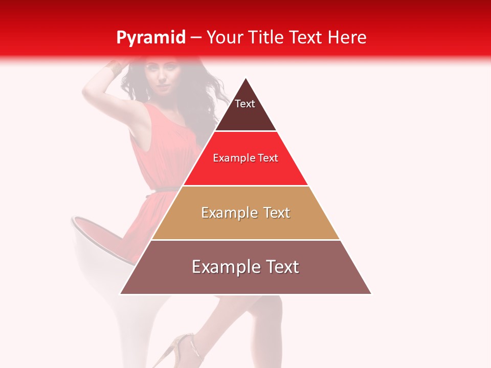 Attractive Sensual Brunette PowerPoint Template