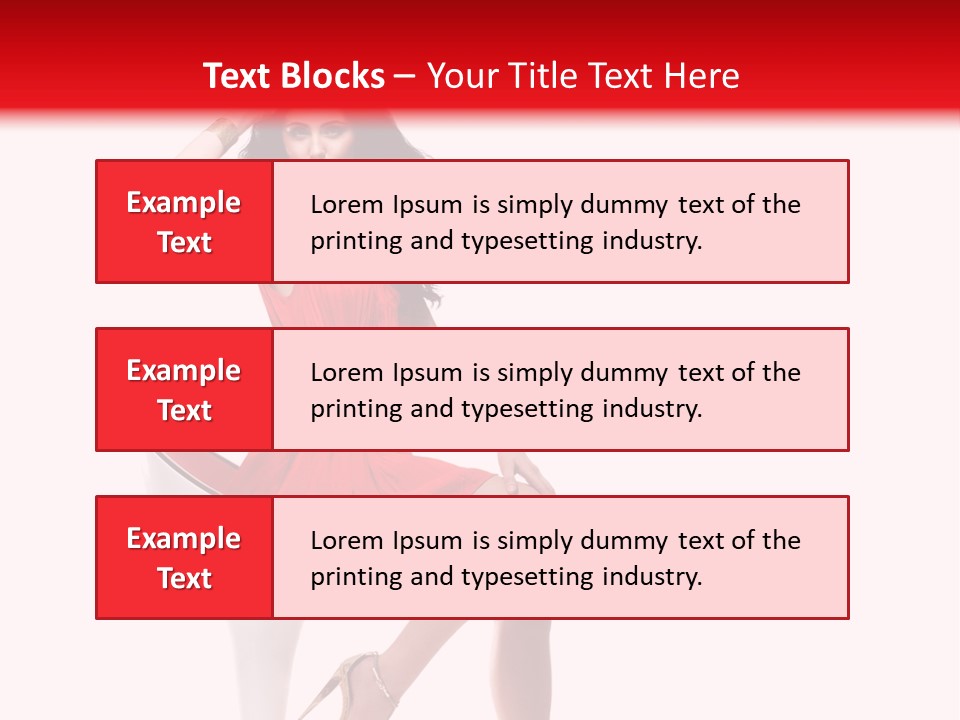 Attractive Sensual Brunette PowerPoint Template
