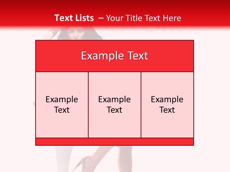 Attractive Sensual Brunette PowerPoint Template