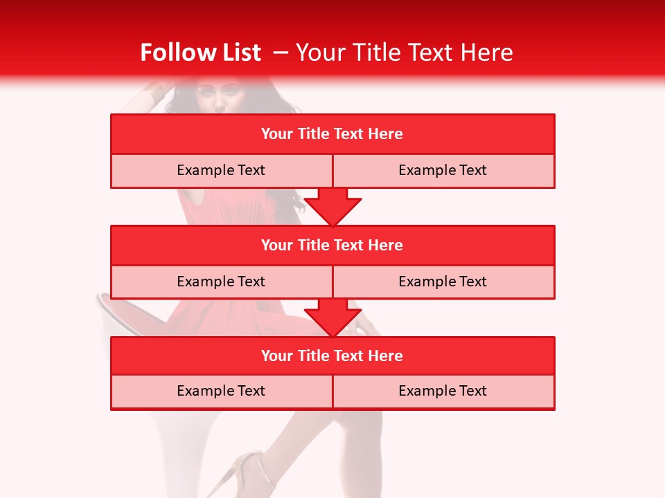 Attractive Sensual Brunette PowerPoint Template