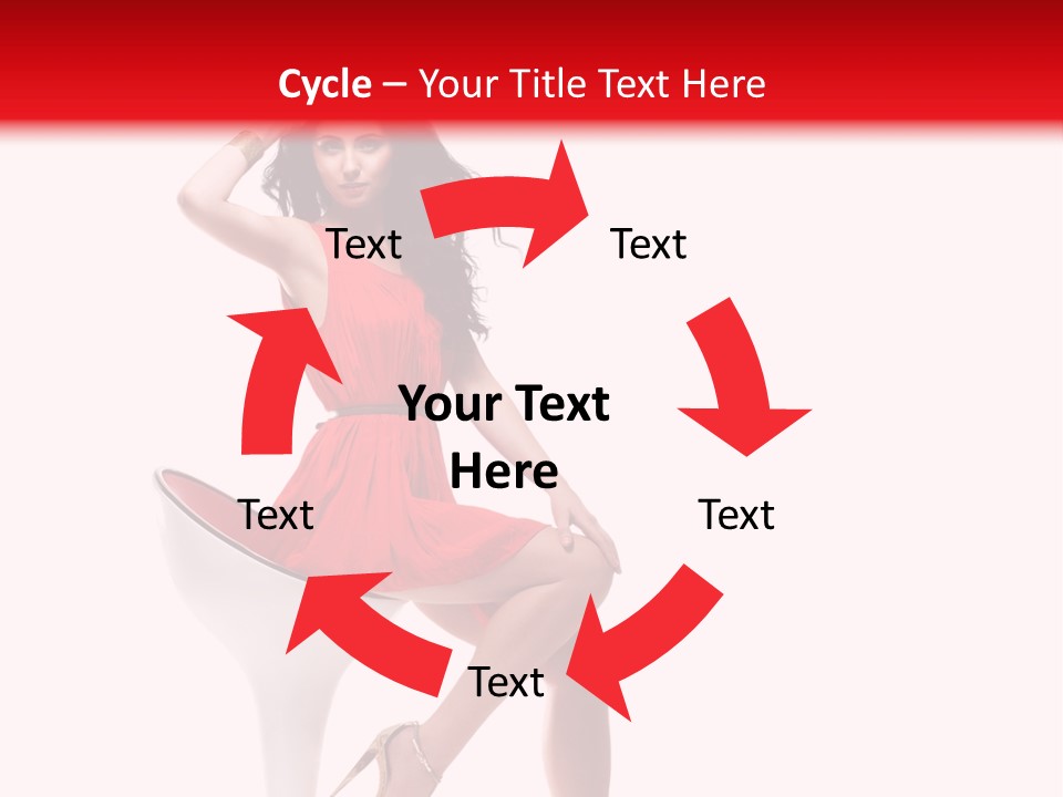 Attractive Sensual Brunette PowerPoint Template