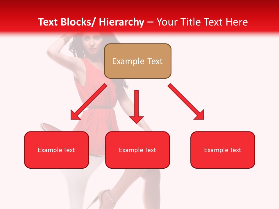 Attractive Sensual Brunette PowerPoint Template