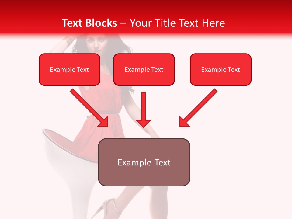 Attractive Sensual Brunette PowerPoint Template