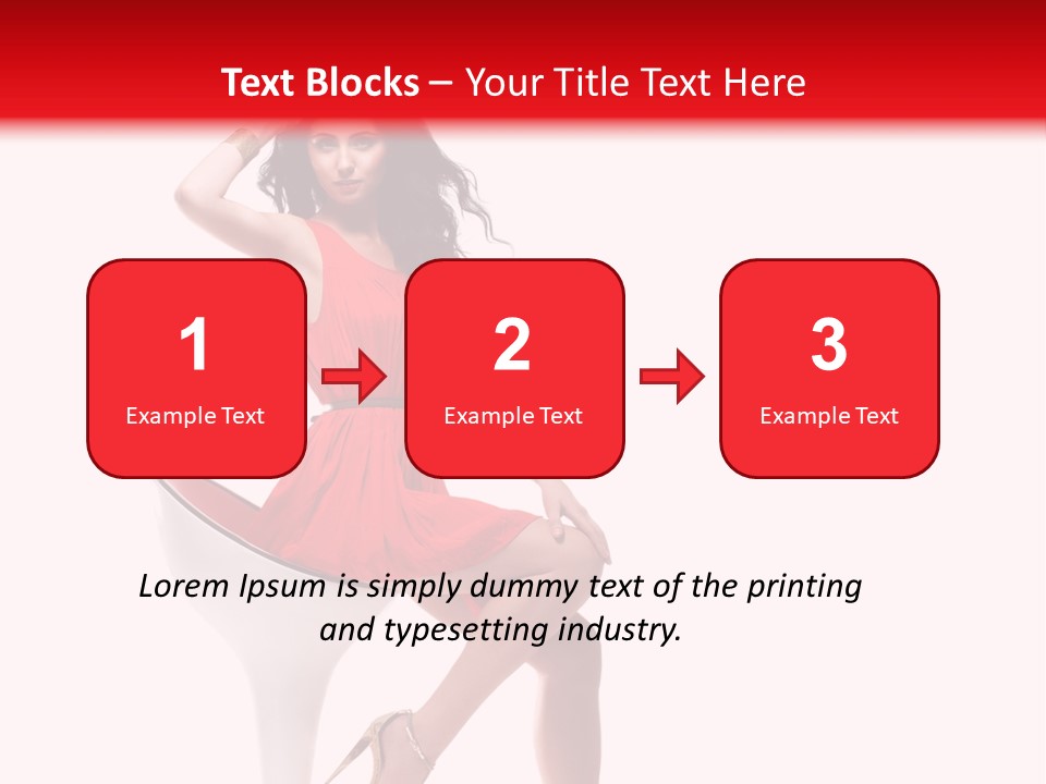 Attractive Sensual Brunette PowerPoint Template