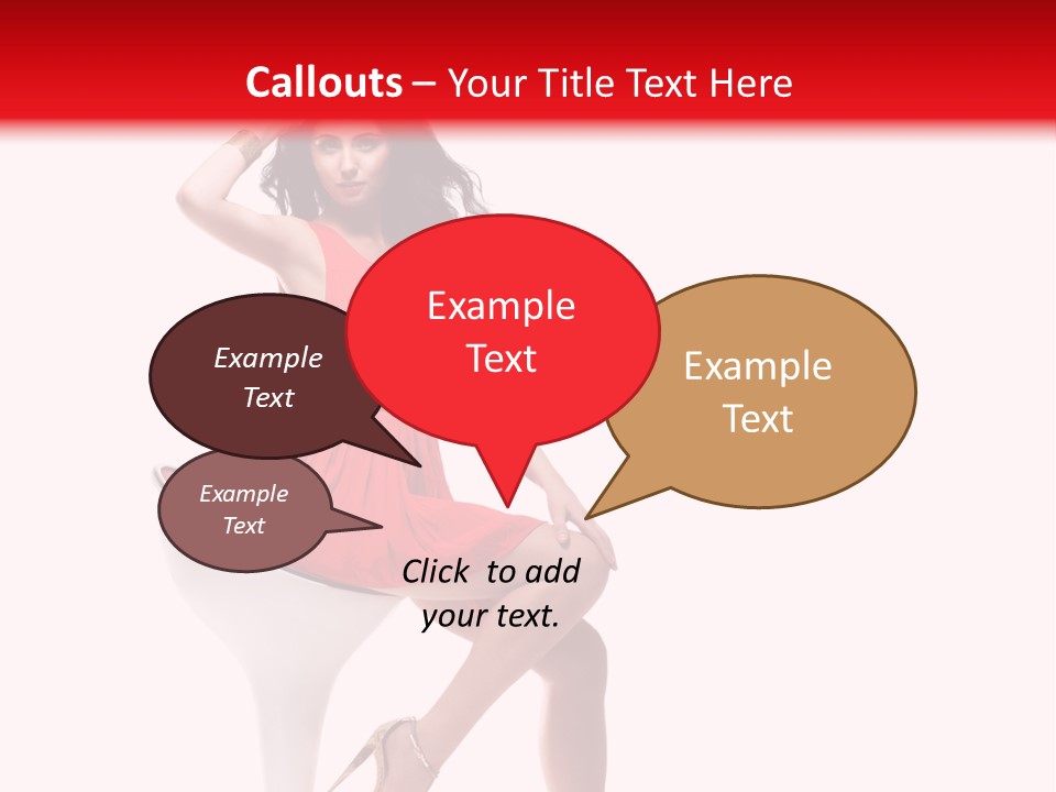 Attractive Sensual Brunette PowerPoint Template