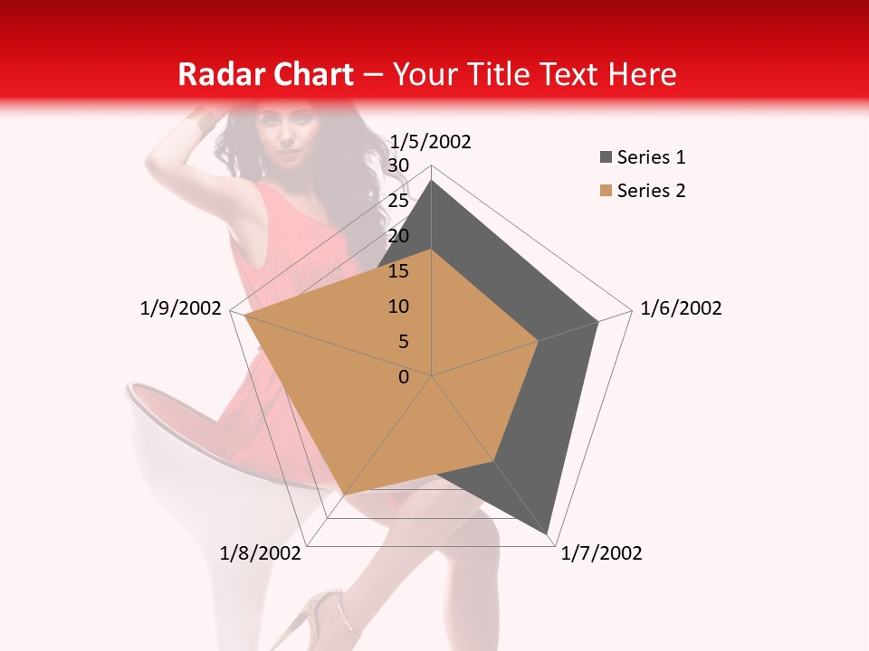 Attractive Sensual Brunette PowerPoint Template