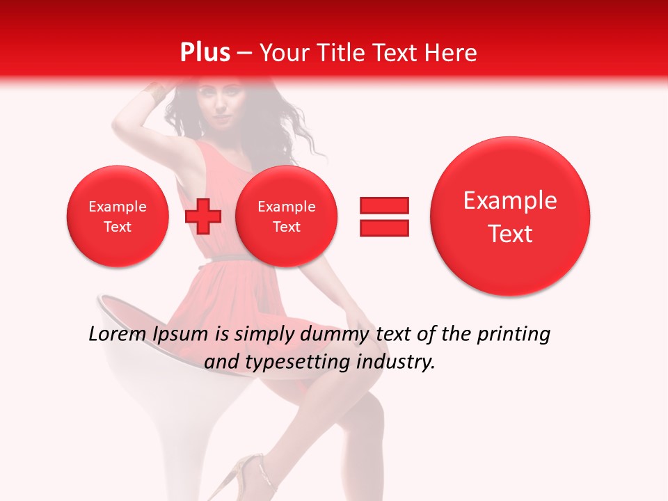 Attractive Sensual Brunette PowerPoint Template