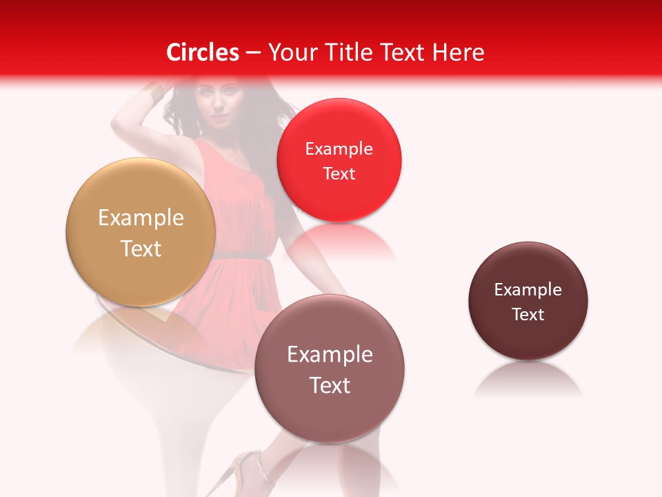 Attractive Sensual Brunette PowerPoint Template