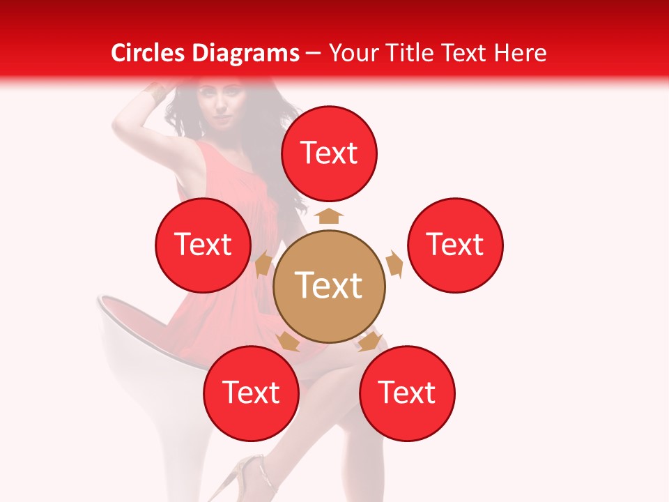 Attractive Sensual Brunette PowerPoint Template