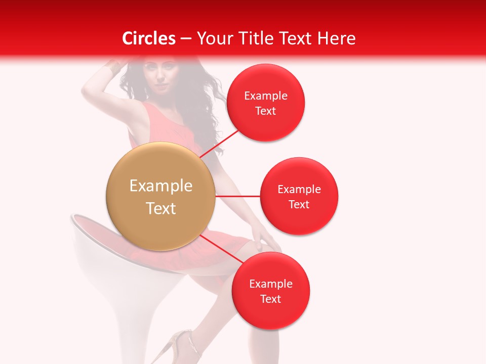 Attractive Sensual Brunette PowerPoint Template